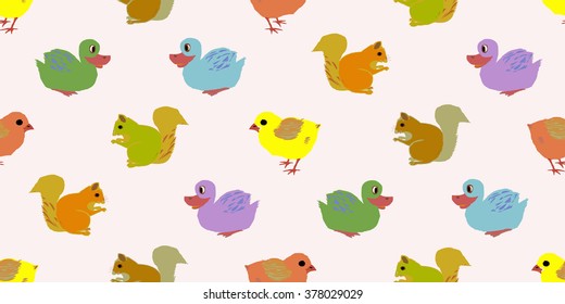 Illustration of cute animals collections