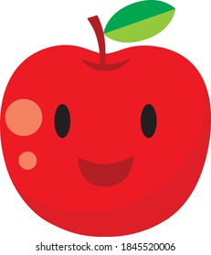 Illustration of a cute apple character