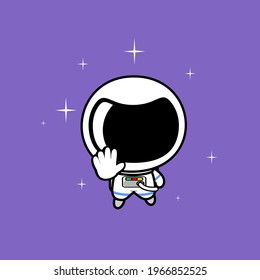 illustration of cute astronaut vector design
