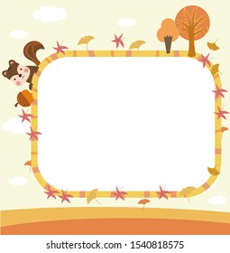 Illustration of a cute autumn background