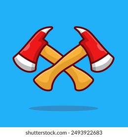 illustration cute axe collection vector design good for sticker or icon