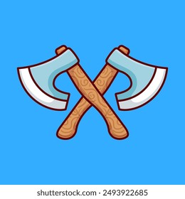 illustration cute axe collection vector design good for sticker or icon