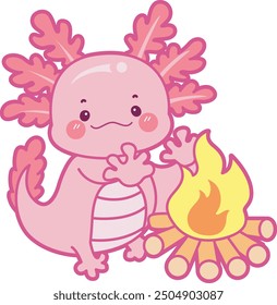 Illustration von niedlichen axolotl Aktivitäten Symbol.
Lustiges rosa Axolotl in täglichen Routine-Aufklebern.
Ein rosa Axolotl mit Feuerwehrmann