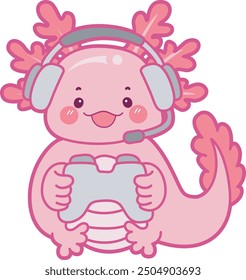 Ilustración de lindo icono de actividades axolotl.
Gracioso axolotl rosa en las pegatinas de rutina diaria.
Video Un axolotl rosa jugando