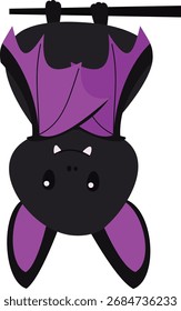 Ilustración de lindo bebé murciélago. Personaje de Vector en estilo de dibujos animados.