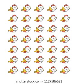 illustration cute baby bird
