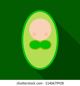 Illustration of cute baby in diapers. Hello world. The new resident is paid