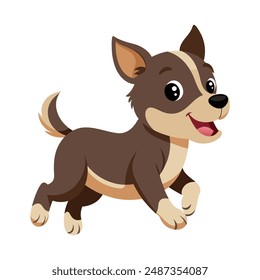 Illustration of Cute baby Dog Animal