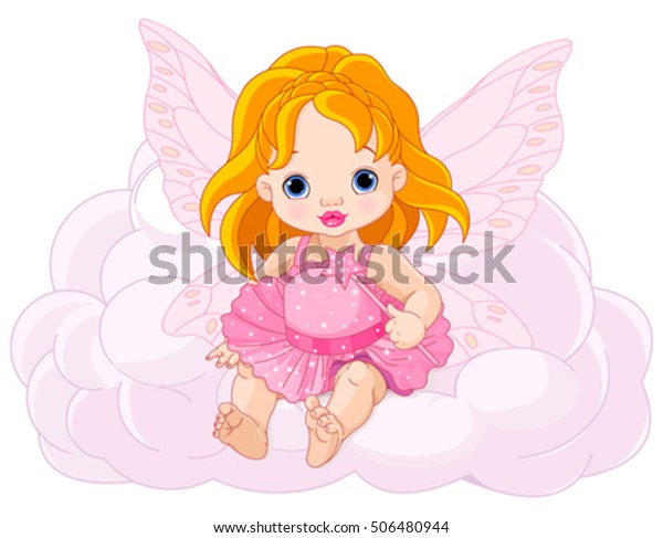 かわいい赤ちゃんの妖精のイラスト のベクター画像素材 ロイヤリティフリー 506480944