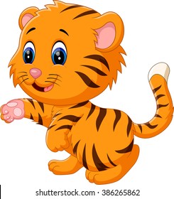 illustration of cute baby tiger