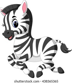 illustration of cute baby zebra