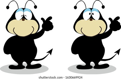 illustration of cute bacterium character.