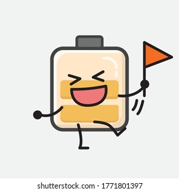 An illustration of Cute Battery Vector Character