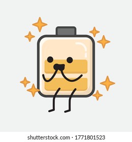An illustration of Cute Battery Vector Character