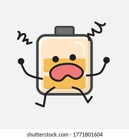 Ilustración del carácter de vector de batería de corte
