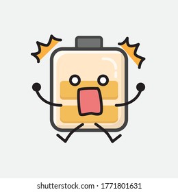 Ilustración del carácter de vector de batería de corte