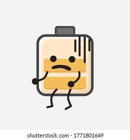 Ilustración del carácter de vector de batería de corte
