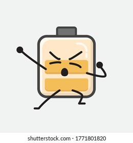 Ilustración del carácter de vector de batería de corte