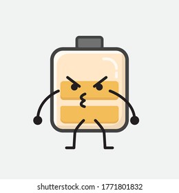 Ilustración del carácter de vector de batería de corte