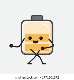 Ilustración del carácter de vector de batería de corte