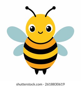 Illustration of of a cute bee isolated on white background Vector