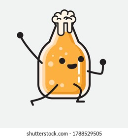 Ilustración del carácter del vector de mascota de cerveza 