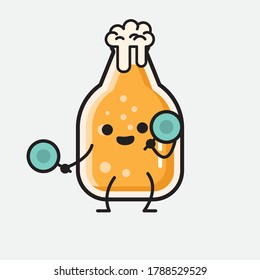 An illustration of Cute Beer Mascot Vector Character 