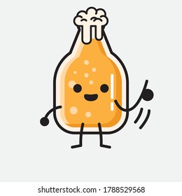 An illustration of Cute Beer Mascot Vector Character 