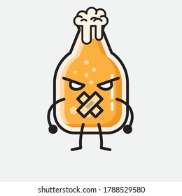 An illustration of Cute Beer Mascot Vector Character 