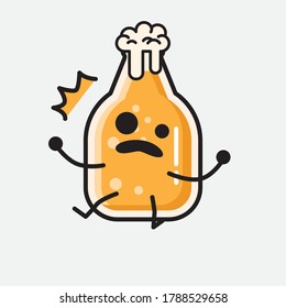 Ilustración del carácter del vector de mascota de cerveza 