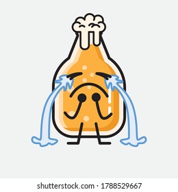 Ilustración del carácter del vector de mascota de cerveza 
