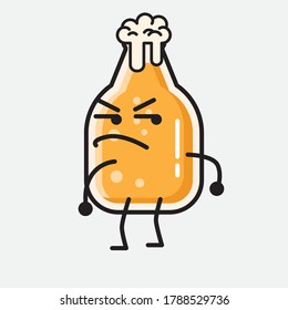 An illustration of Cute Beer Mascot Vector Character 