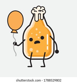 Ilustración del carácter del vector de mascota de cerveza 