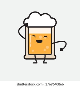 An illustration of Cute Beer Vector Character 