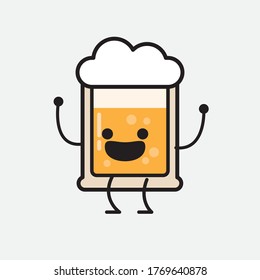 An illustration of Cute Beer Vector Character 