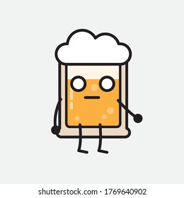 An illustration of Cute Beer Vector Character 