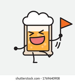 An illustration of Cute Beer Vector Character 