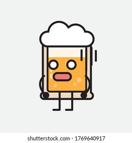 An illustration of Cute Beer Vector Character 