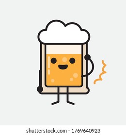 An illustration of Cute Beer Vector Character 