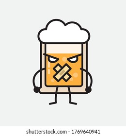 An illustration of Cute Beer Vector Character 