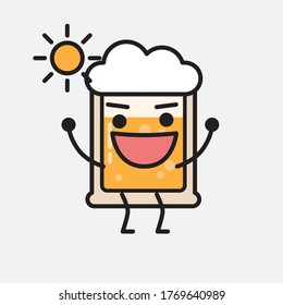 An illustration of Cute Beer Vector Character 
