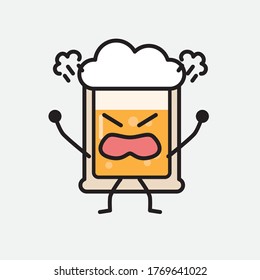 An illustration of Cute Beer Vector Character 