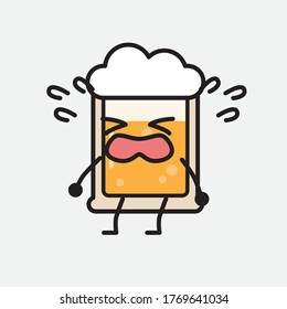 An illustration of Cute Beer Vector Character 