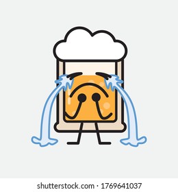 An illustration of Cute Beer Vector Character 