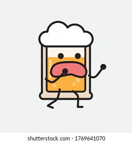 Ilustración del carácter de vector de cerveza 