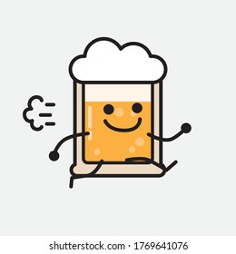 An illustration of Cute Beer Vector Character 