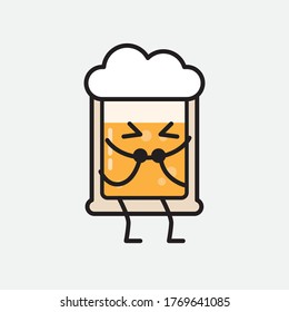 An illustration of Cute Beer Vector Character 