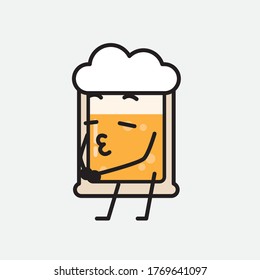 An illustration of Cute Beer Vector Character 