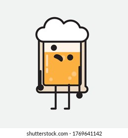 An illustration of Cute Beer Vector Character 
