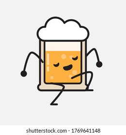 An illustration of Cute Beer Vector Character 